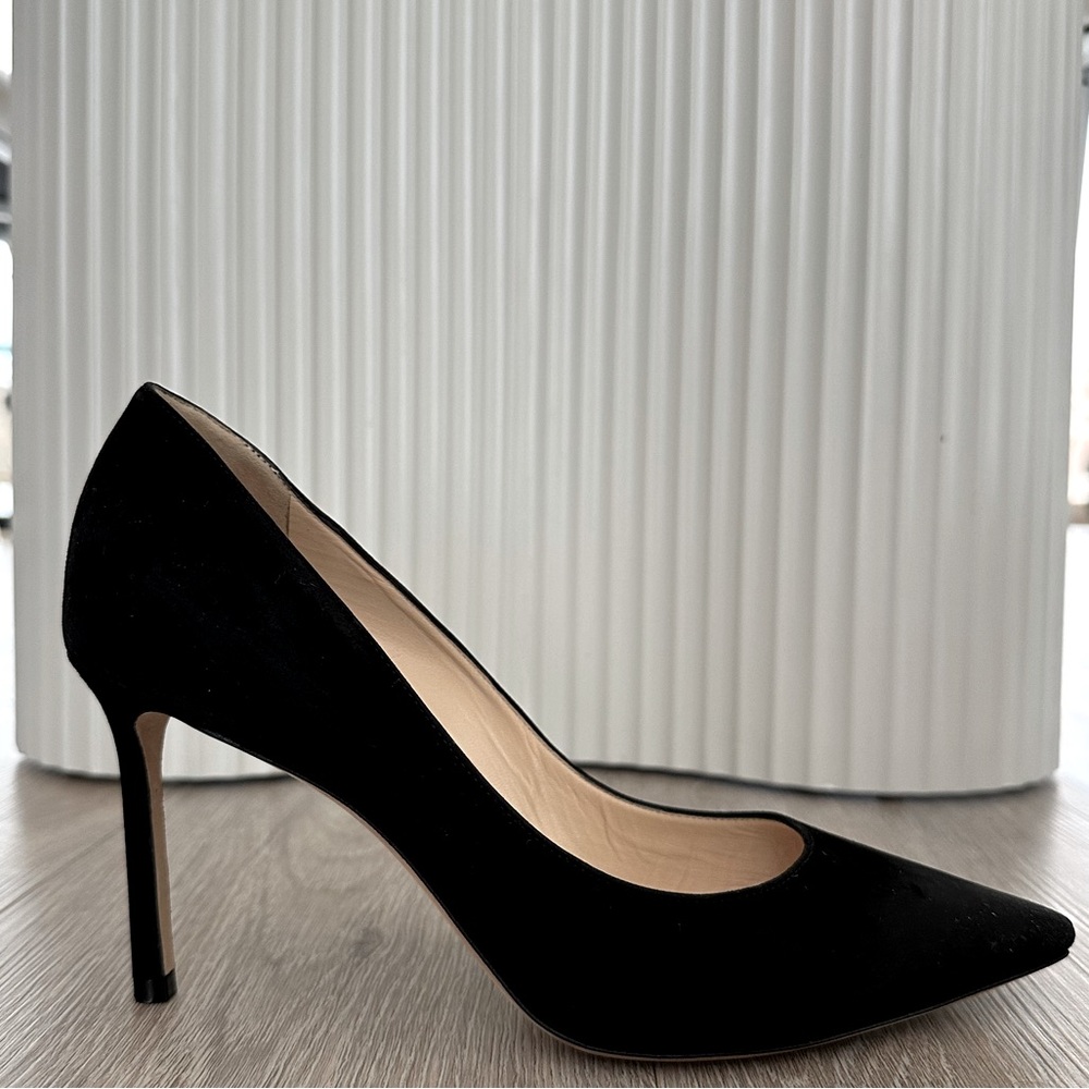 Authentic Jimmy Choo Black Suede Pointed-Toe Pumps Romy 85 – Like New! - Picture 5 of 11